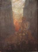 Alphonse Mucha Study for the cover of Christmas and Easter Bells (mk19) oil painting artist